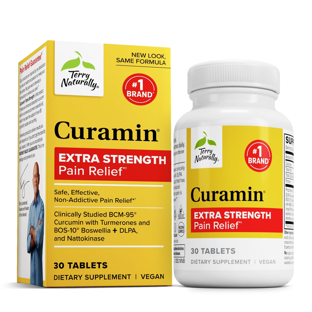 Terry Naturally Curamin Extra Strength – flacon visible, soutien potentiel à la circulation.