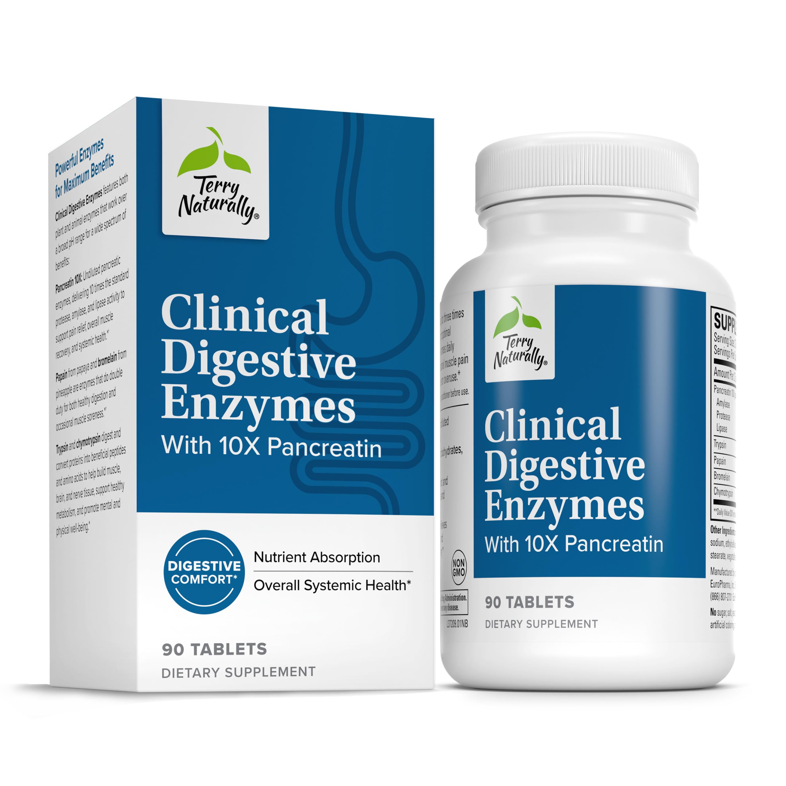 Terry Naturally Digestifs Cliniques, gélules pour le confort digestif quotidien.