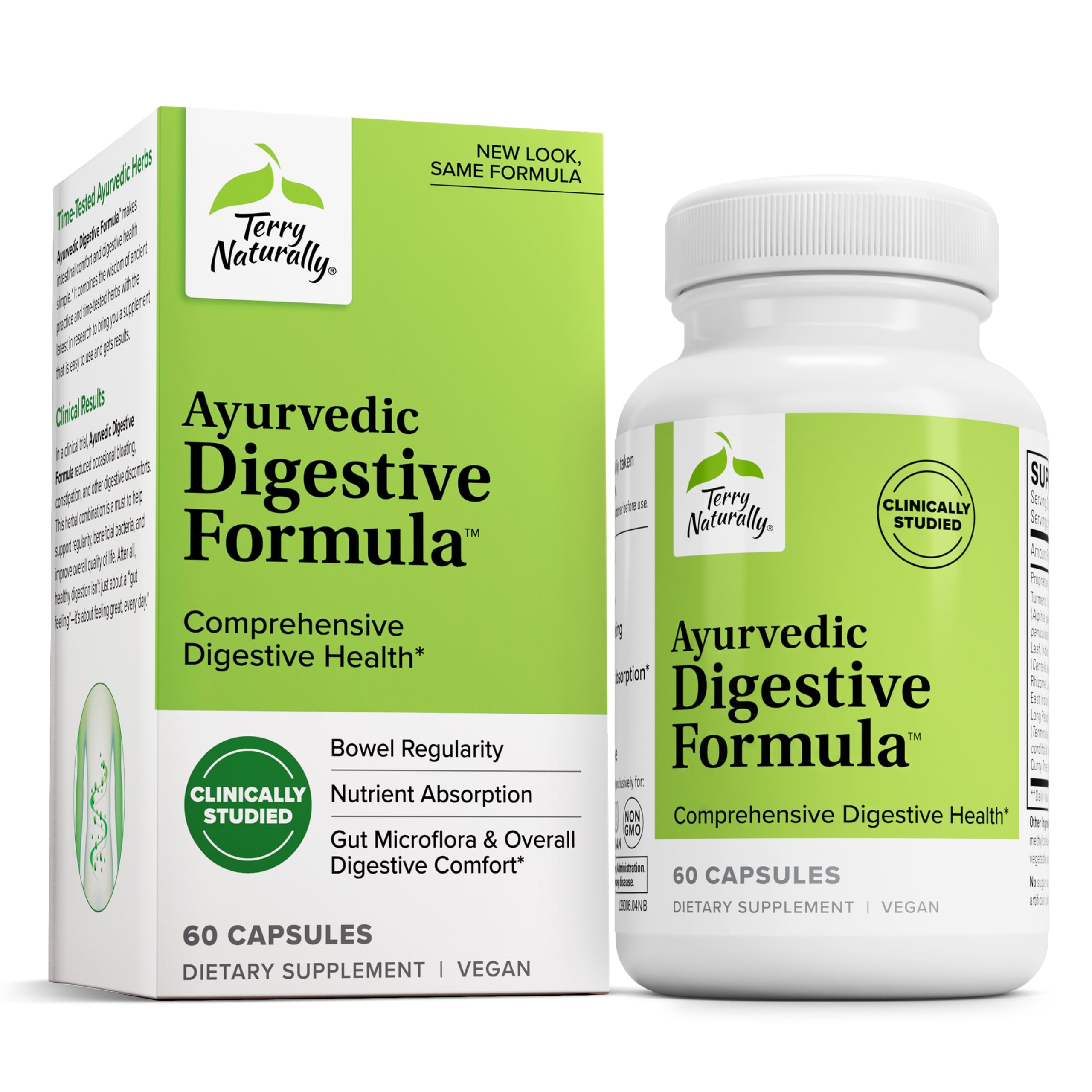Terry Naturally Digestive Formula – bouteille: soutien quotidien à la digestion et régularité.