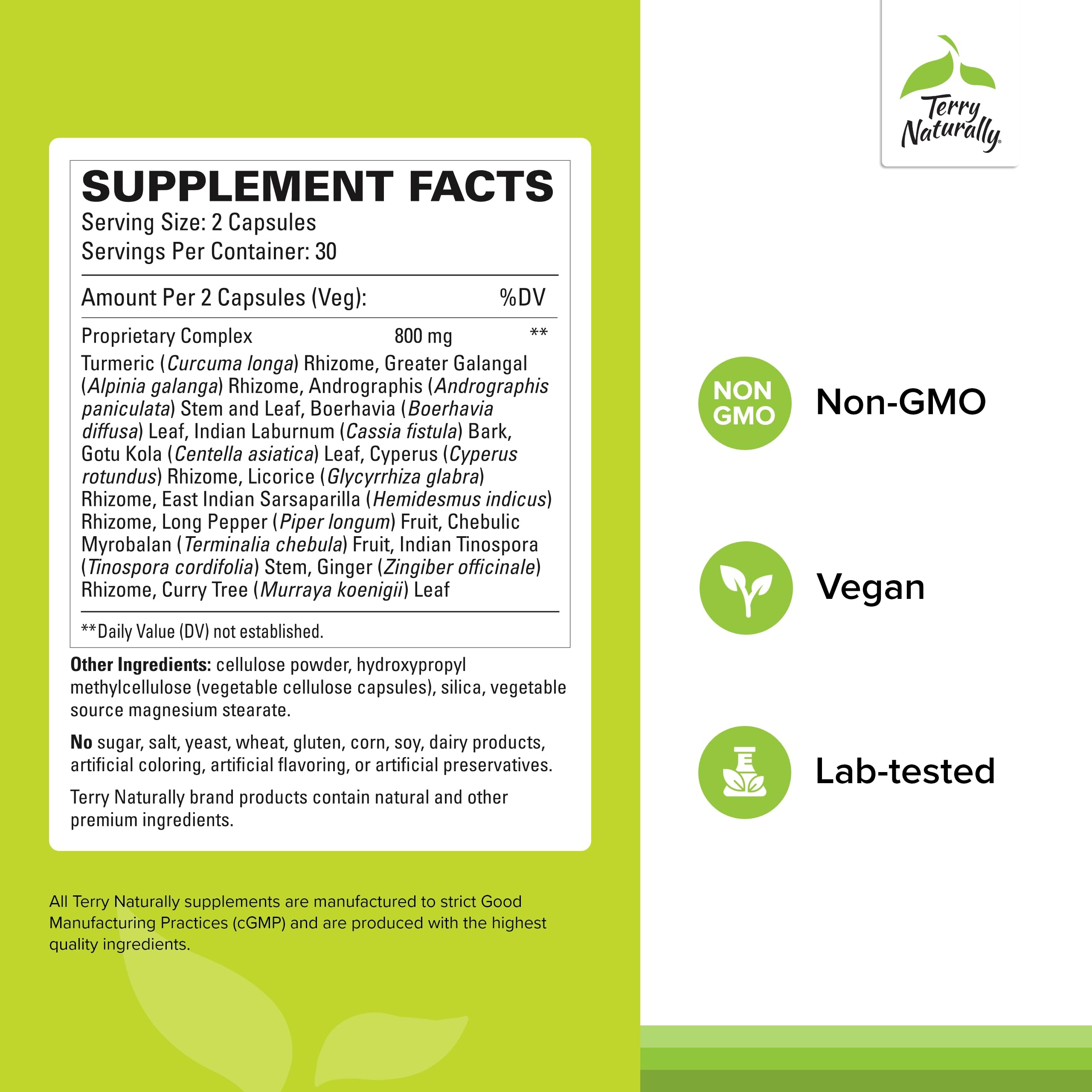 Terry Naturally Digestive Formula – gélules: faciles à avaler pour l'équilibre intestinal.