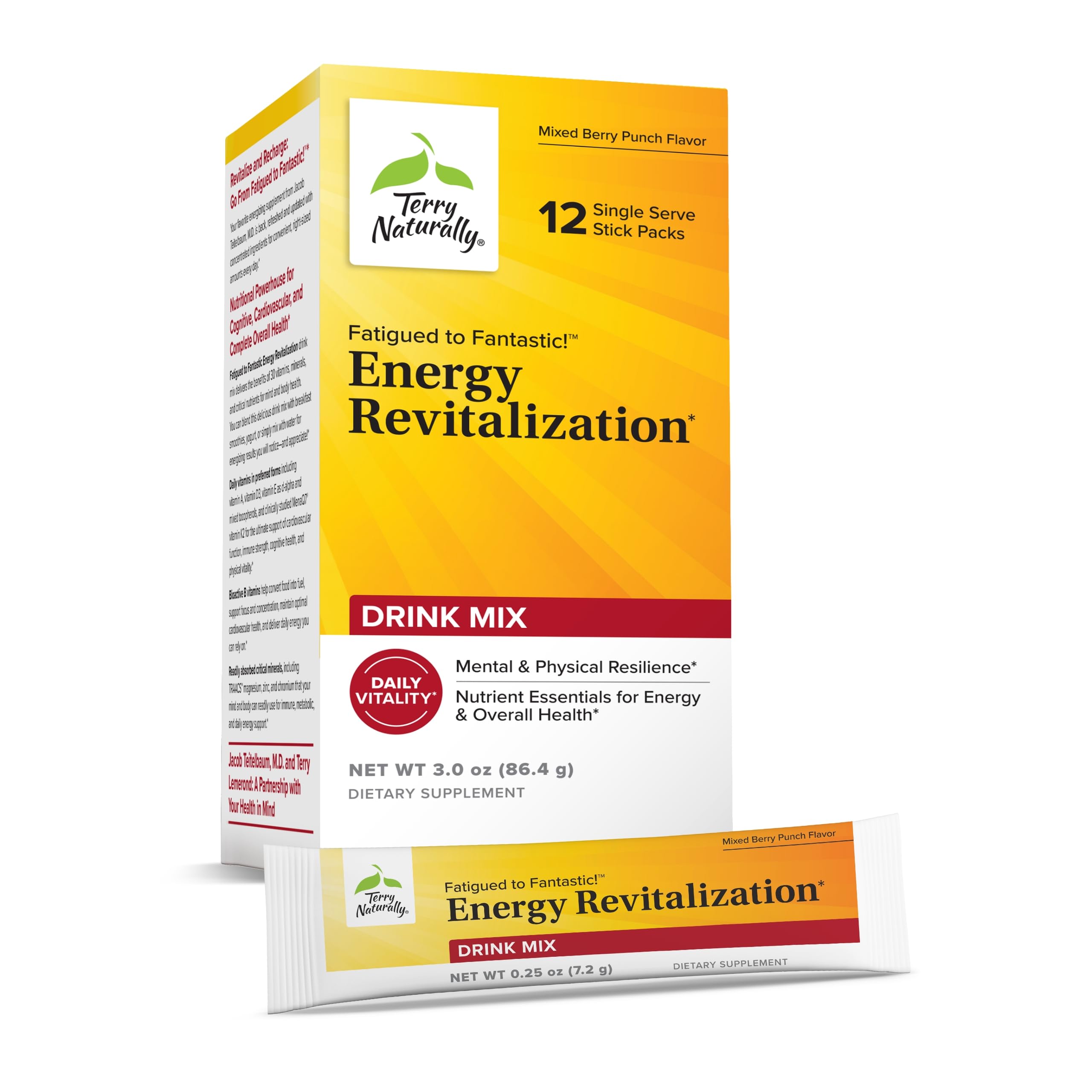 Terry Naturally Fatigué à Fantastique : sachets énergie pour démarrer rapidement.