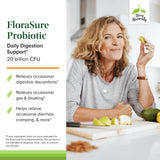 Terry Naturally FloraSure Probiotique, étiquette, soutien quotidien du bien-être intestinal
