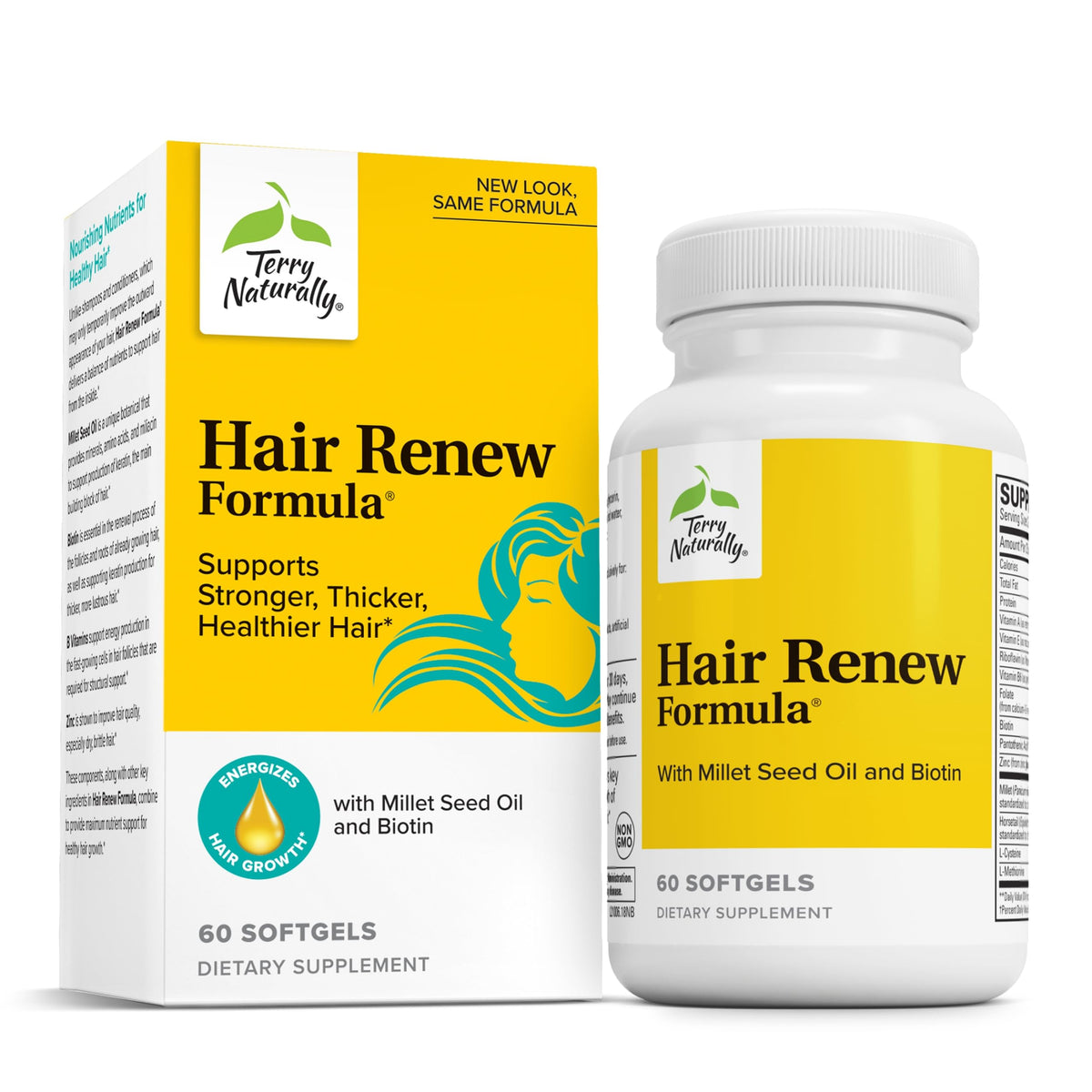 Terry Naturally Formule Renouveau Capillaire: bouteille de gélules, présentation du produit