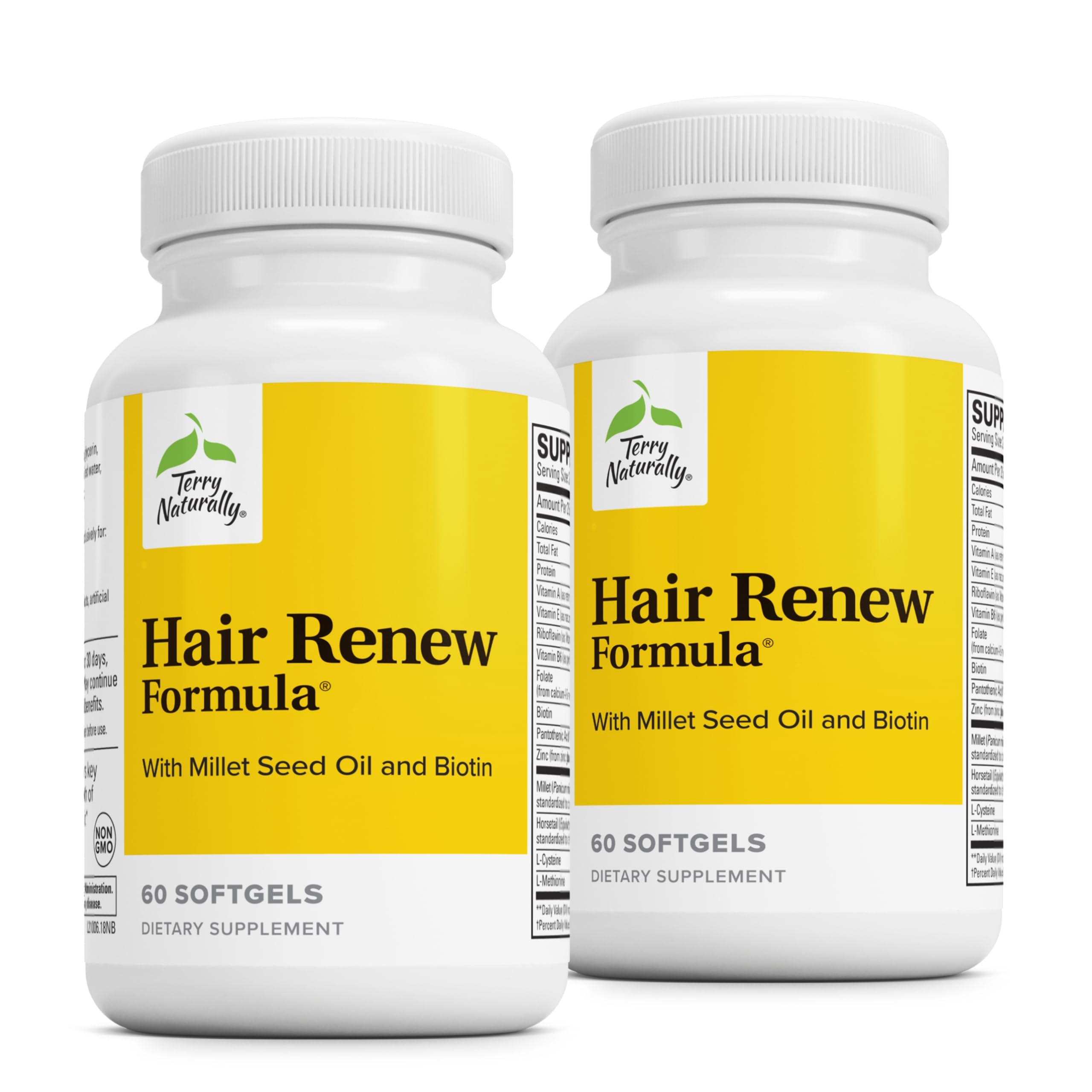 Terry Naturally Hair Renew : bouteille du produit, soutien potentiel à la croissance des cheveux.