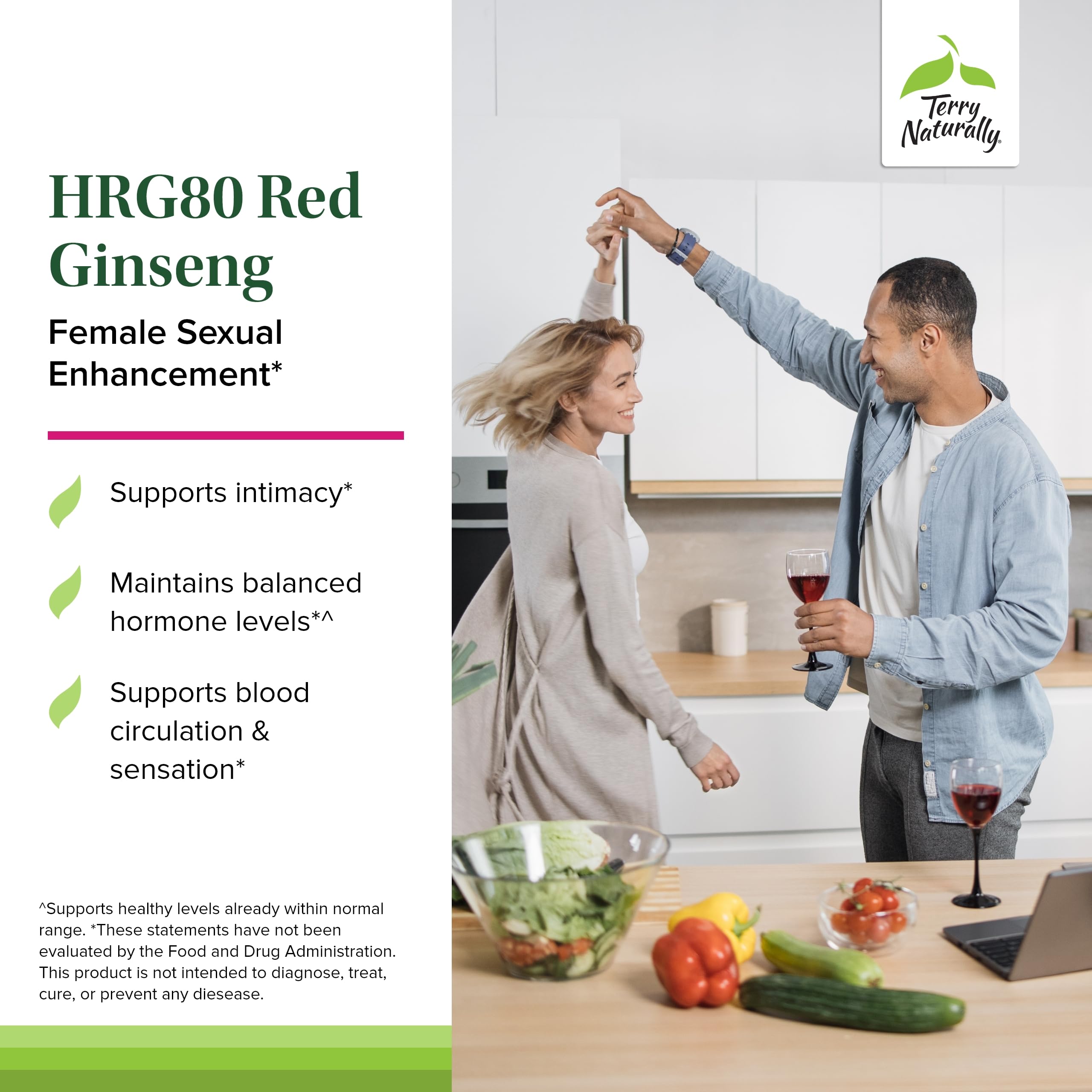 Terry Naturally HRG80 – etui-boite, informations claires sur les ingrédients et le dosage.