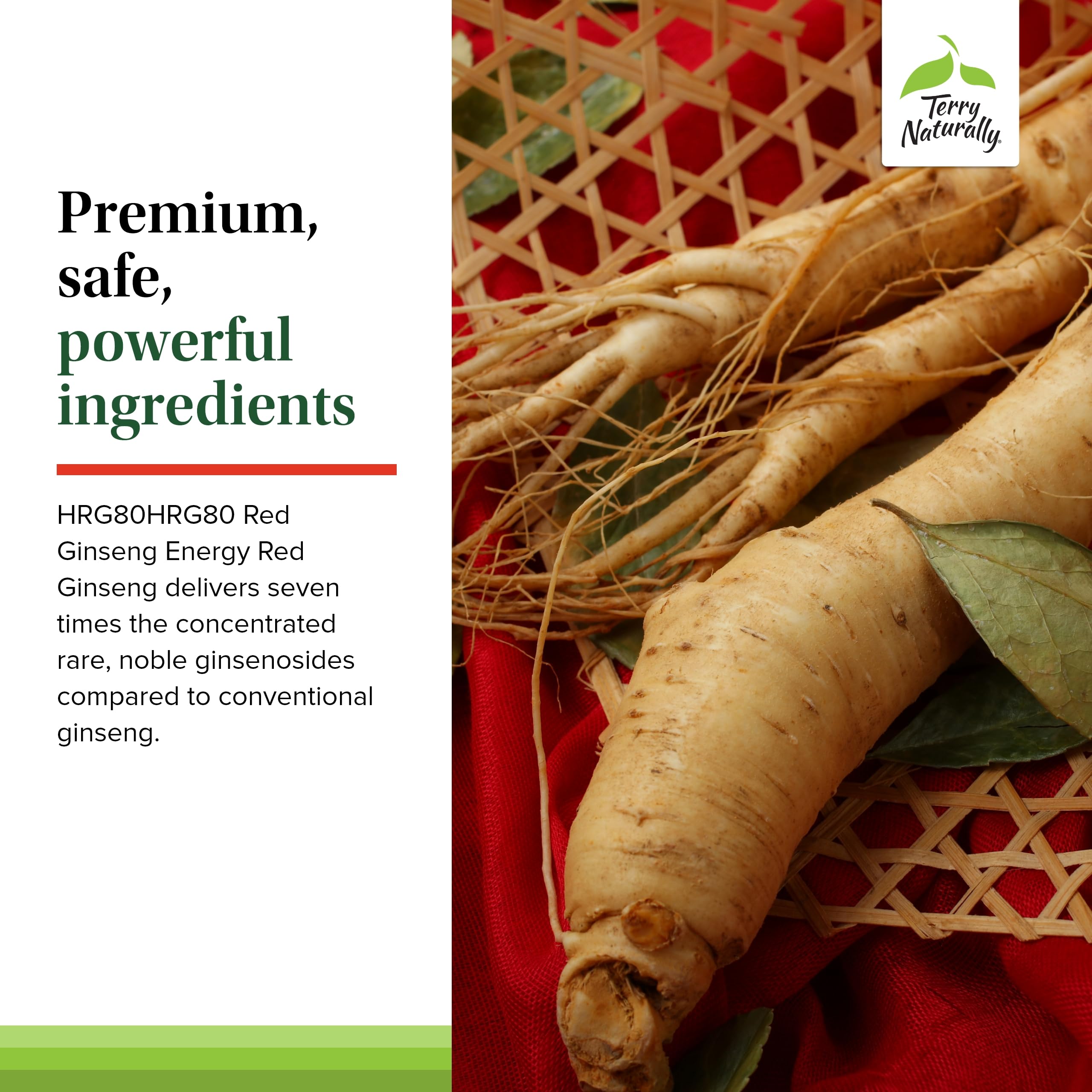 Étiquette végan HRG80, ginseng rouge, formulation sans allergènes pour tous.