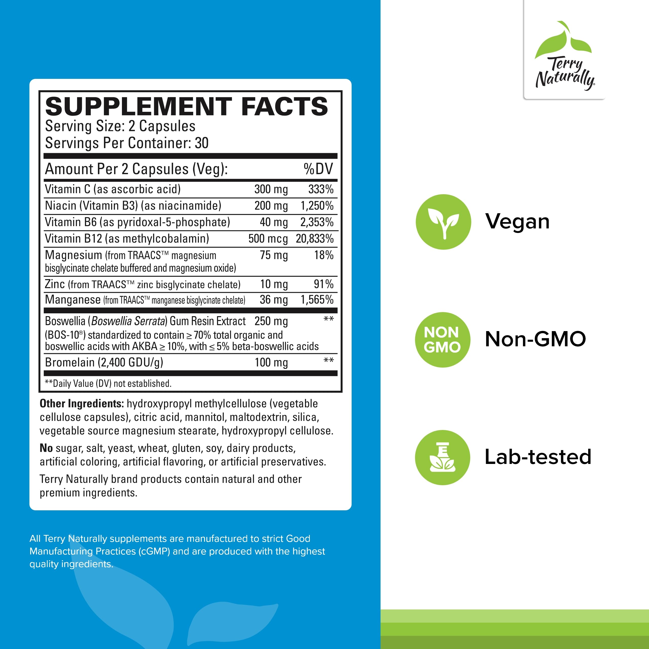 Terry Naturally – Gélules vegan pour l’usage quotidien des articulations.