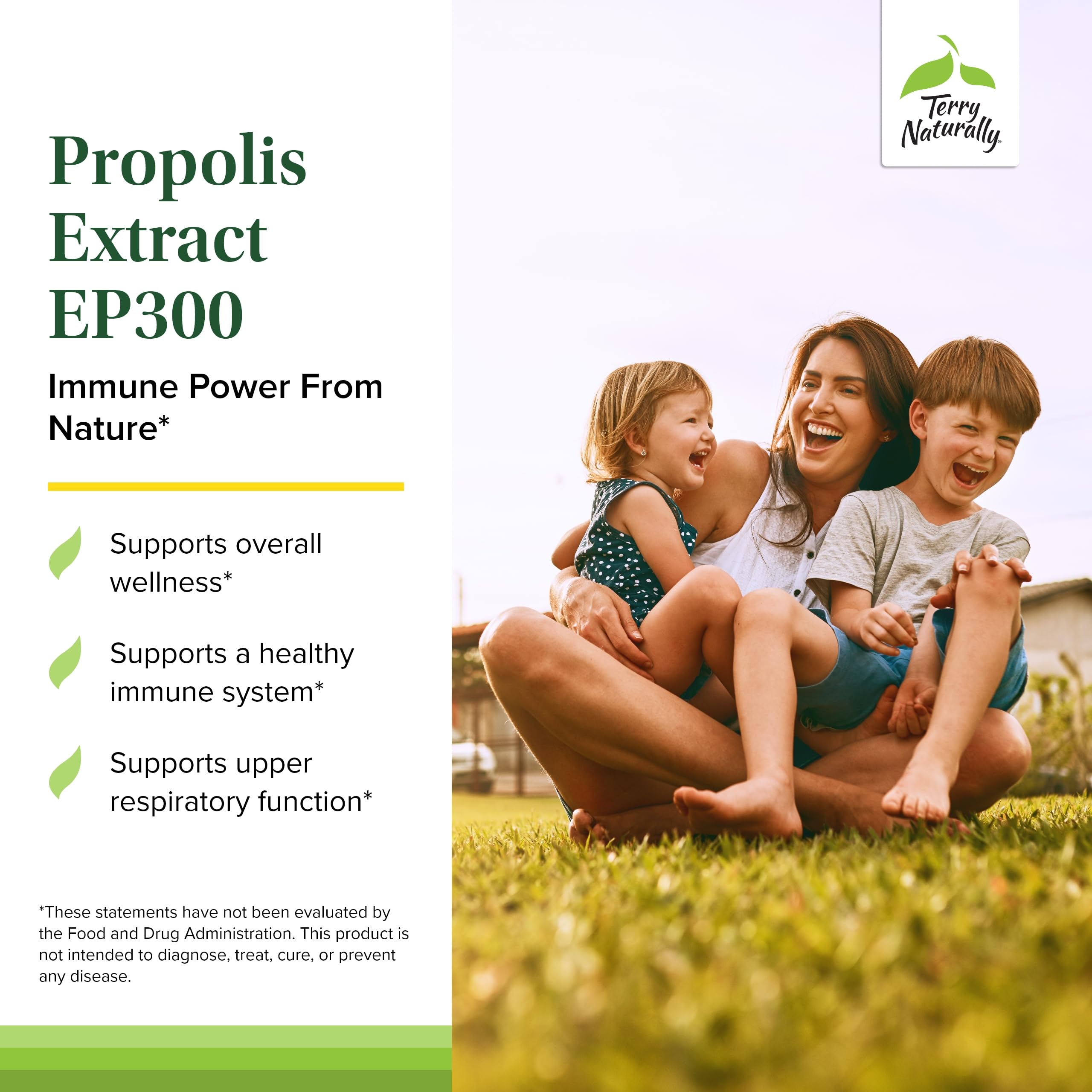 Terry Naturally Propolis EP300, etiquette: informations claires sur l'étiquette.
