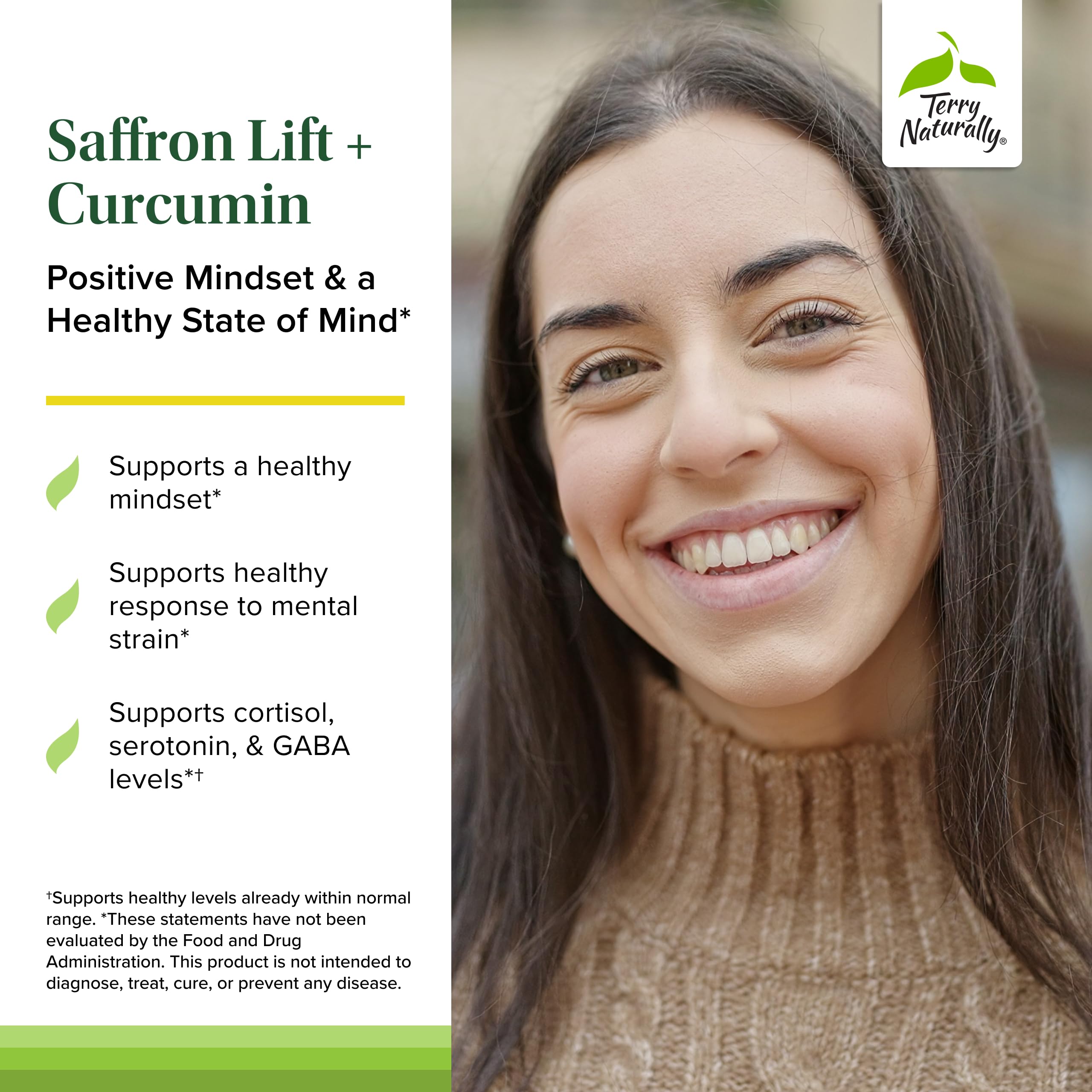 Terry Naturally Saffron Lift – huile essentielle de curcuma incluse pour meilleure absorption