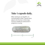Terry Naturally SagePro étiquette indiquant absence d’allergenes et d’additifs artificiels.