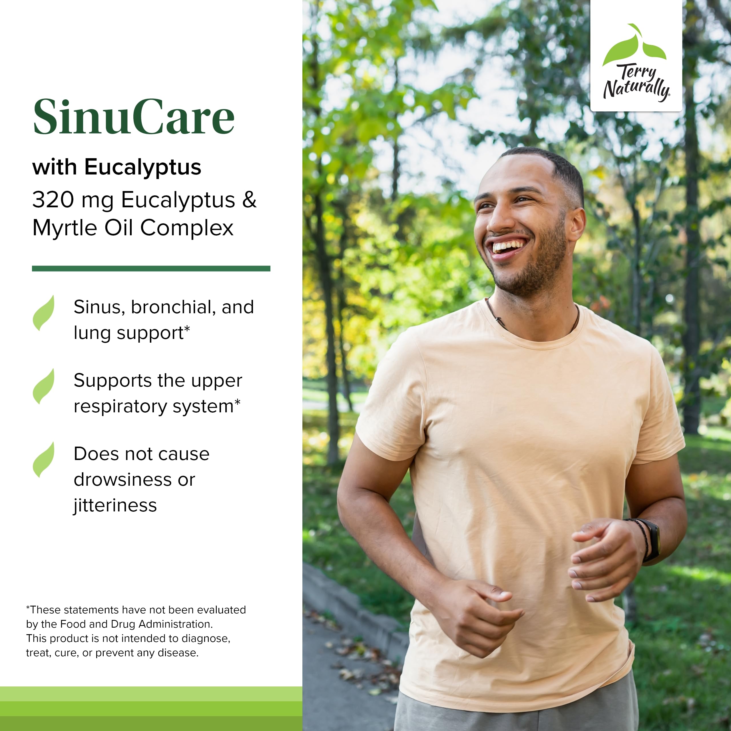 Gélules molles SinuCare, faciles à avaler et adaptées au soutien respiratoire.