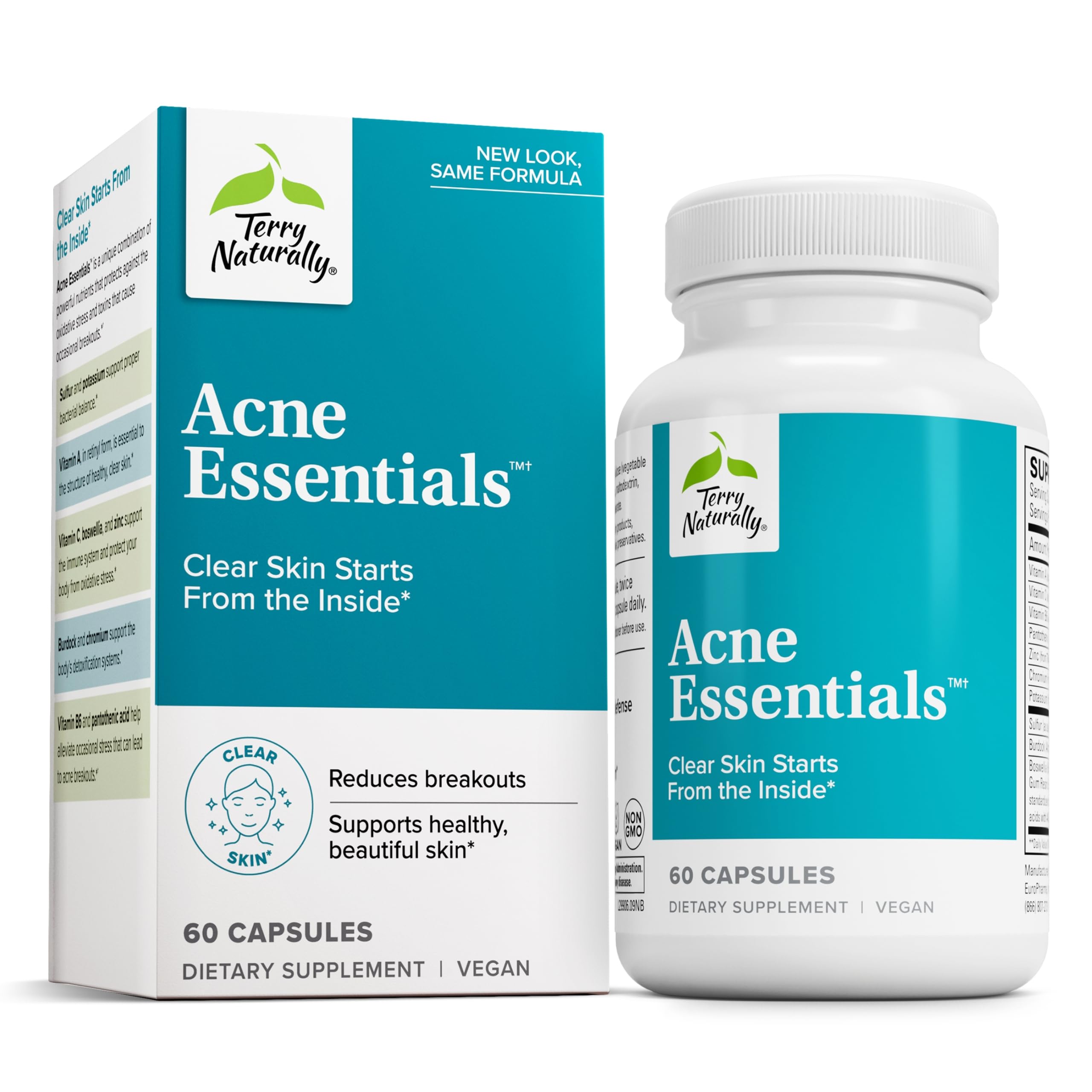 Terry Naturally soutient la peau avec le flacon-gelules pour une routine saine.