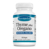 Terry Naturally EuroMedica Thyme Plus Oregano, bouteille de gélules, soutien immunitaire potentiel.