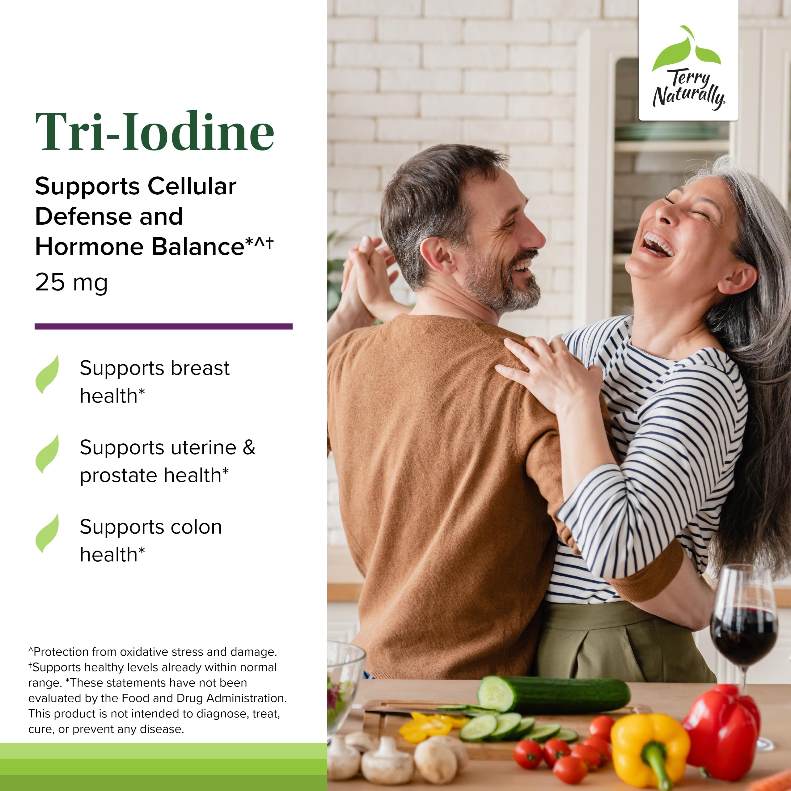 Tri-Iodine Terry Naturally — étiquette et dosage clairs pour un usage quotidien