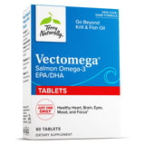 Vectomega de Terry Naturally, bouteille-pilules, prise quotidienne facilitée pour des oméga essentiels.