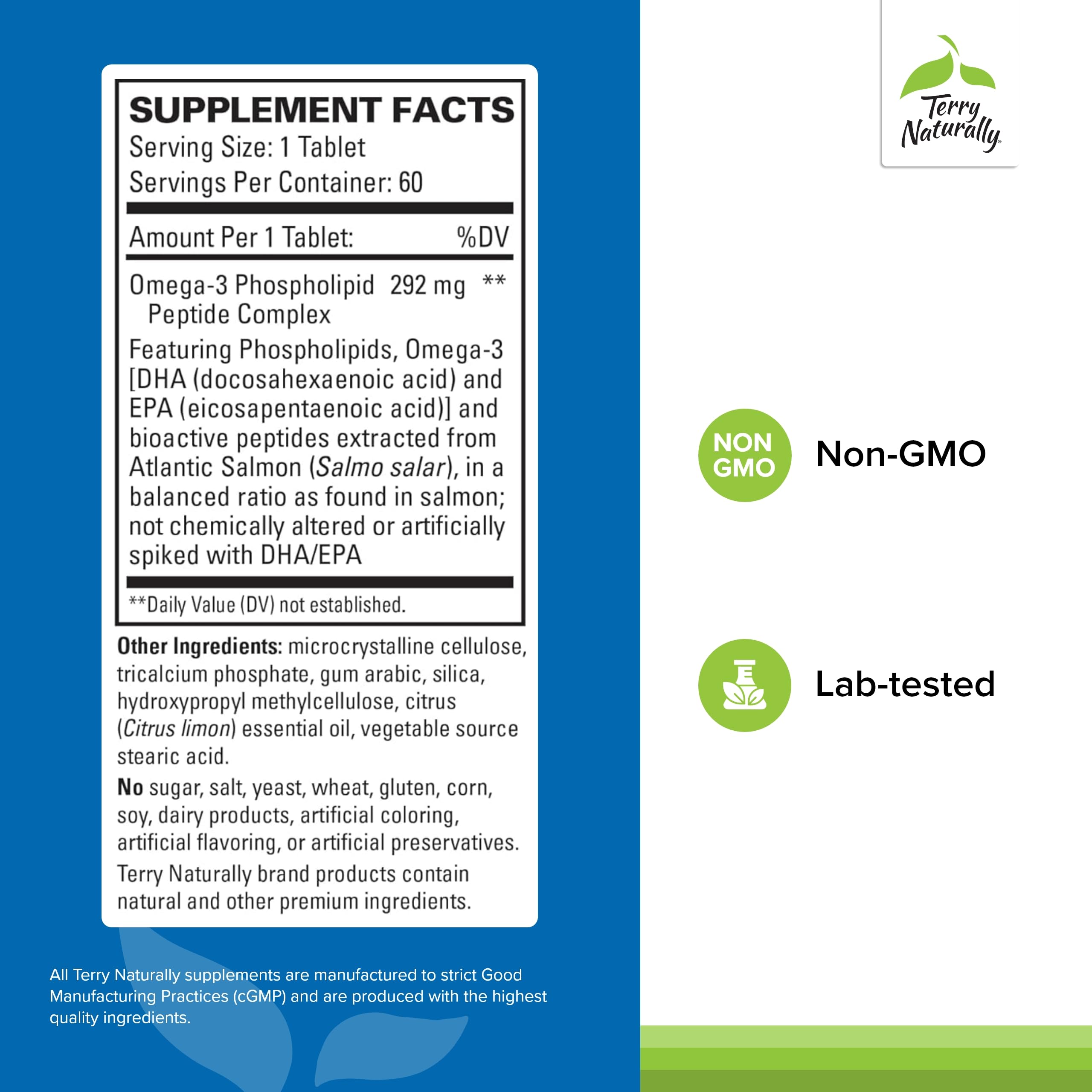 Vectomega de Terry Naturally, capsules EPA et DHA, soutien potentiel pour le cerveau et le cœur.
