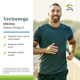 Vectomega : étiquette claire avec dosage recommandé.