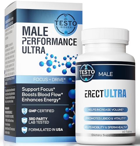 Testo Biogen, bouteille de capsules, soutien potentiel énergie et endurance.