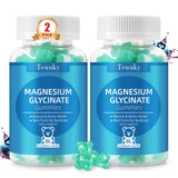 Gommes magnésium glycinate Tewuky, bouteille ouverte, détente nocturne possible