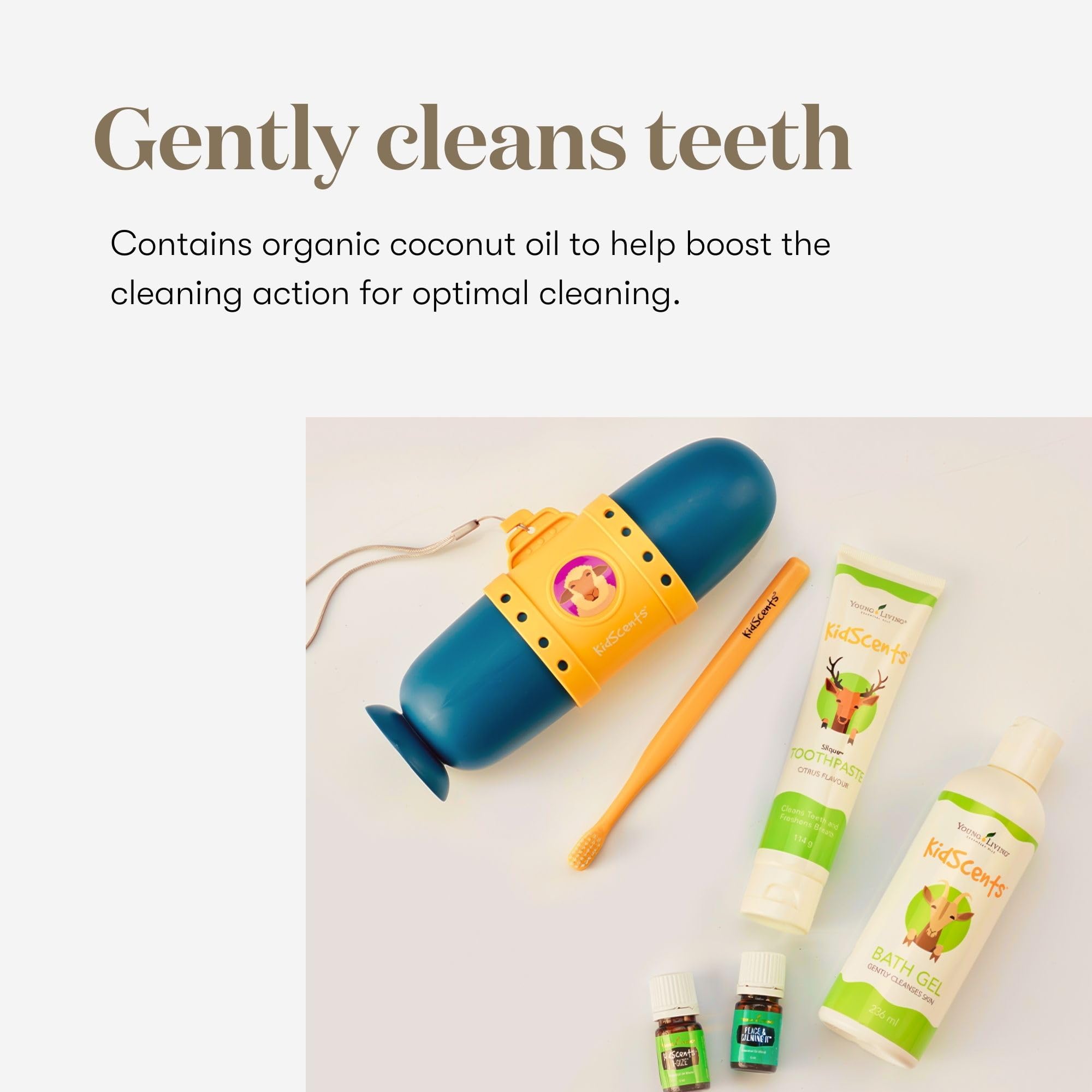 Texture crémeuse de KidScents Slique, expérience de brossage plaisante et légère.