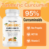 TEYAOE Biorootlabs Turmeric Curcumin, etiquette-emballage, présentation claire et pureté du produit.