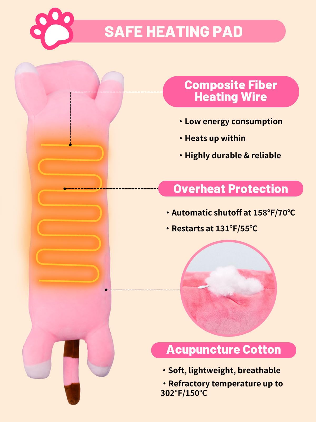 TEYOUAI compagnon peluche réconfort émotionnel pendant les moments de repos.