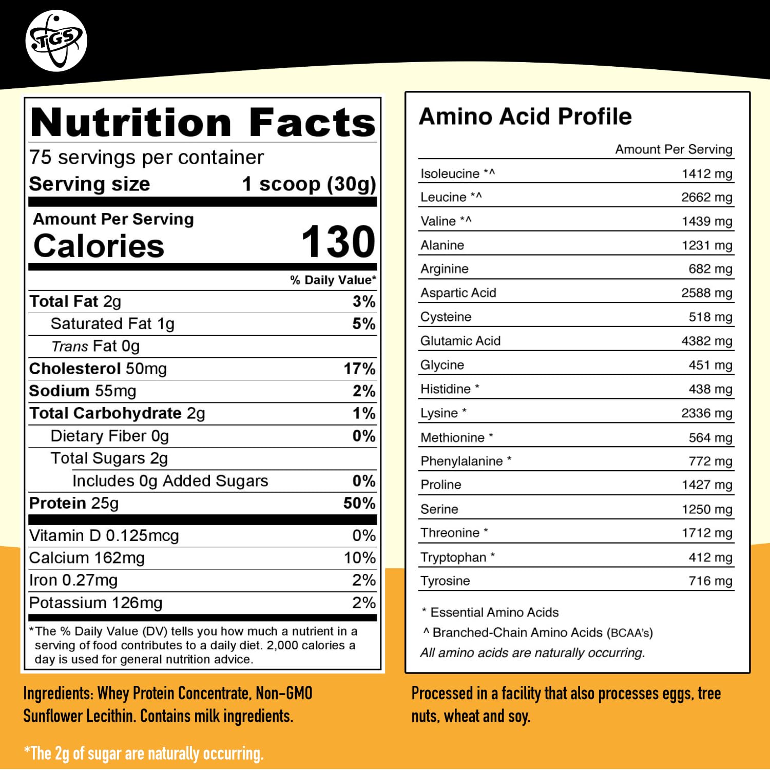 TGS Nutrition 100 Whey Protéine – poudre à verser sans grumeaux