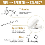 Thalacy Spermidine: étiquette et emballage de qualité, transparence sur les ingrédients.
