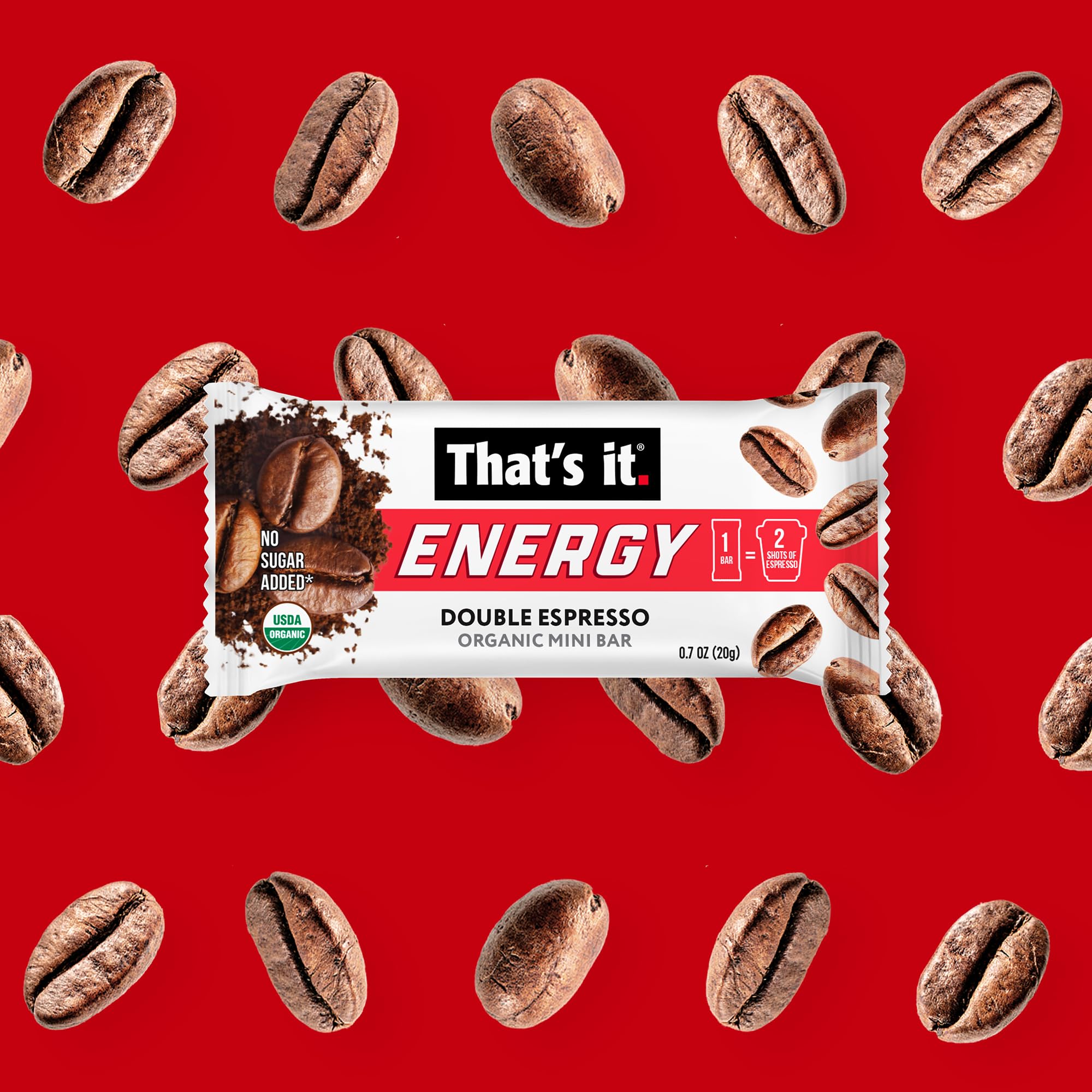 That's it barre énergie café mini sans allergènes et kosher.