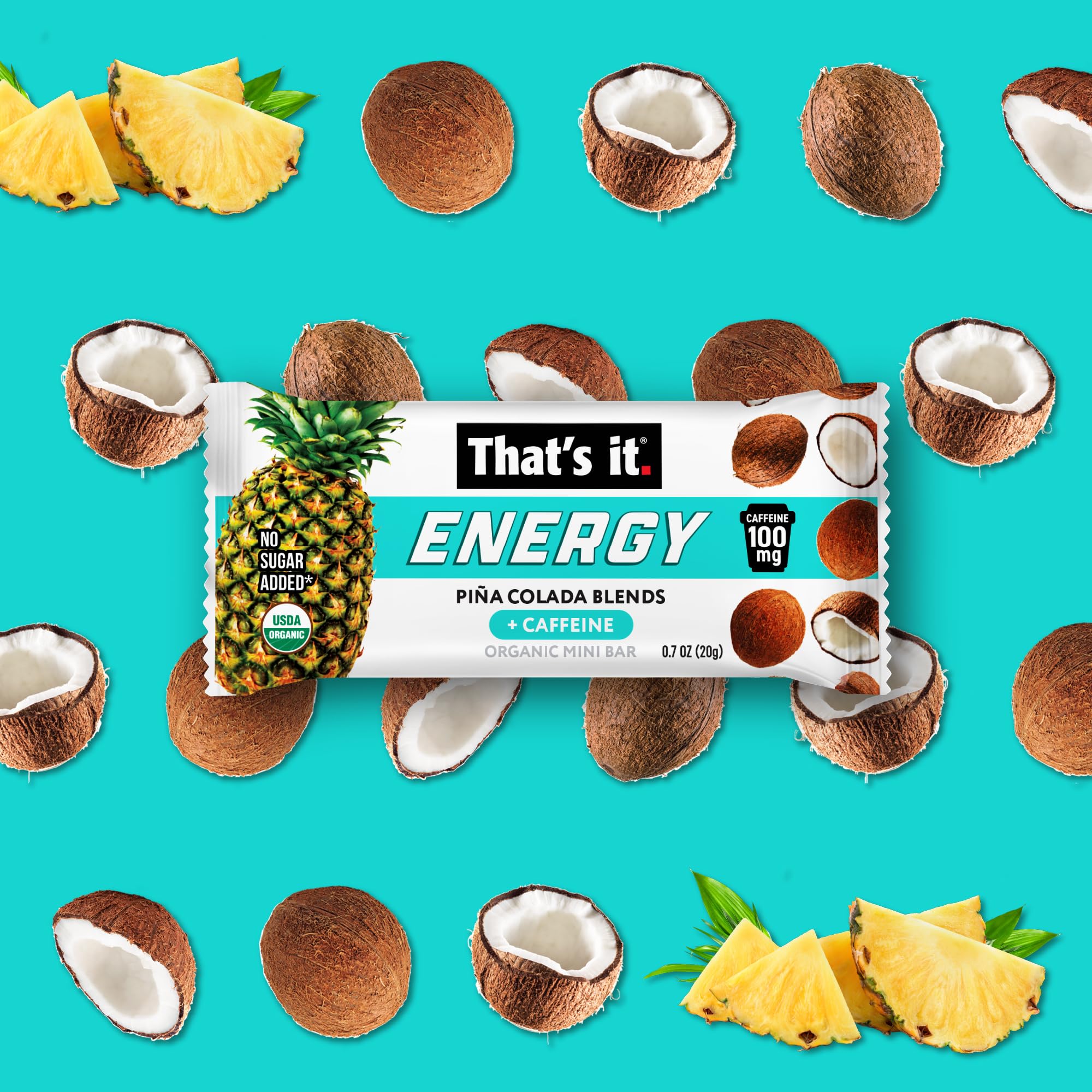 That’s it Piña Colada Energy Mini Bar — sans allergènes majeurs pour régime végétal.