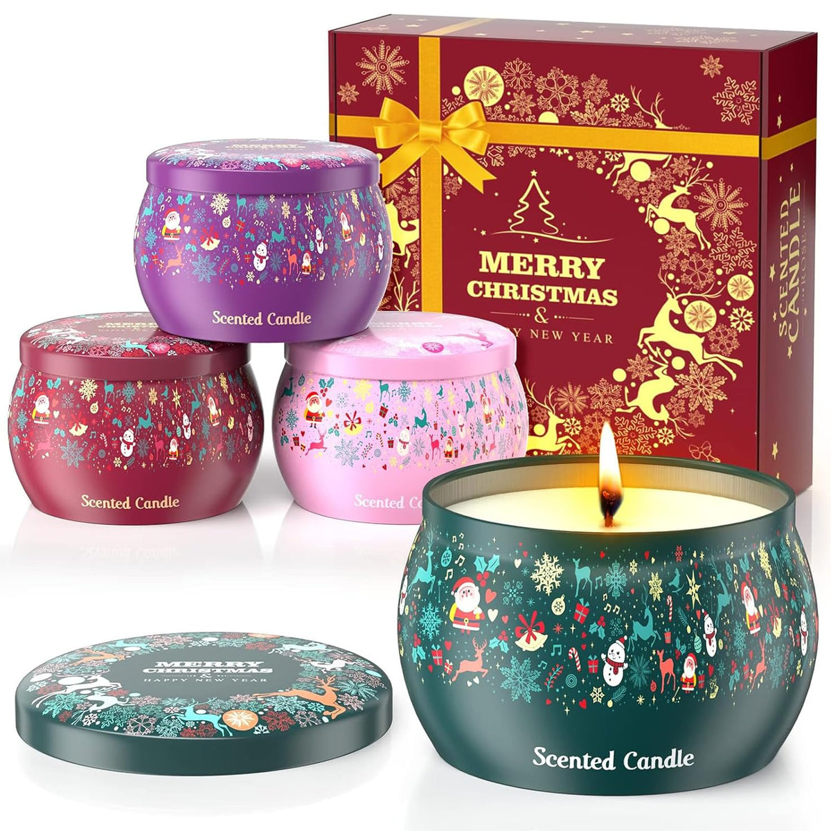 THAUSDAS coffret bougies parfumées ensemble élégant pour ambiance chaleureuse