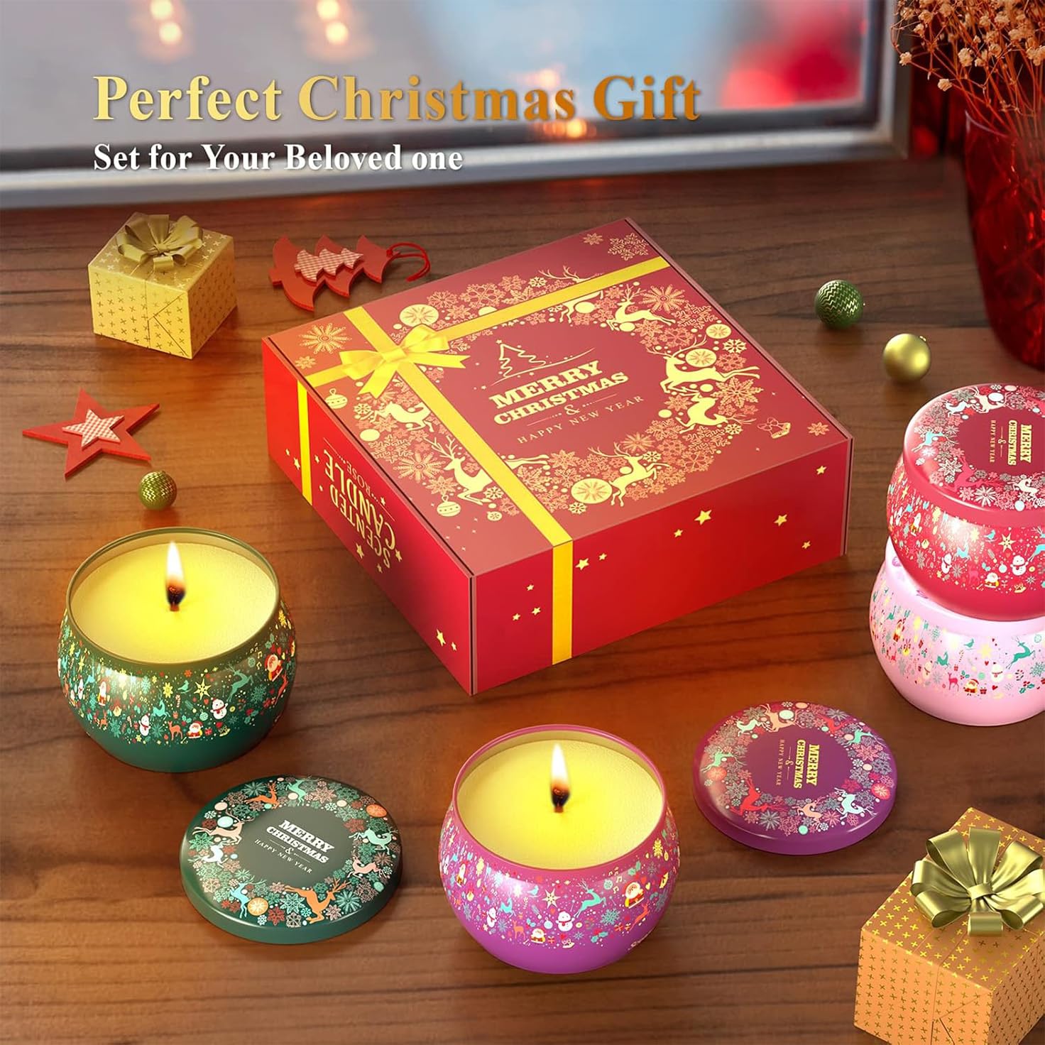THAUSDAS coffret cadeau Noël emballage élégant prêt à offrir