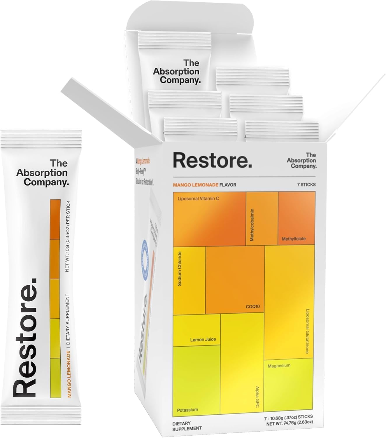 The Absorption Company – sachets électrolytes hydratation post‑exercice pour récupération.