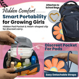 The Bloom kit organisation discret bleu: porte-essentiels sûr et pratique au quotidien