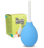 The Bottom's Digest bulbe douche anal avec embout blanc 6 cm, préparation propre et discrète.