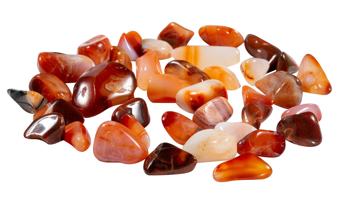 The Chrysalis Stone Carnelian – pierres tumblées rouges et orange pour énergie potentielle