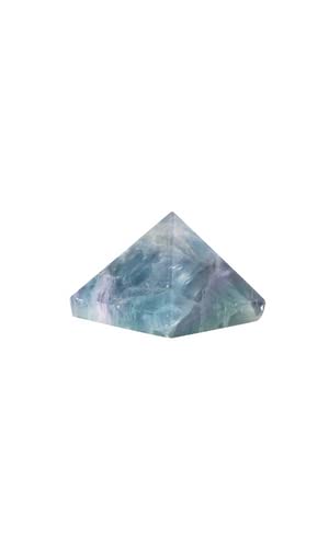 The Chrysalis Stone fluorite pyramide mini sur base, énergie équilibrante potentielle pour la concentration.