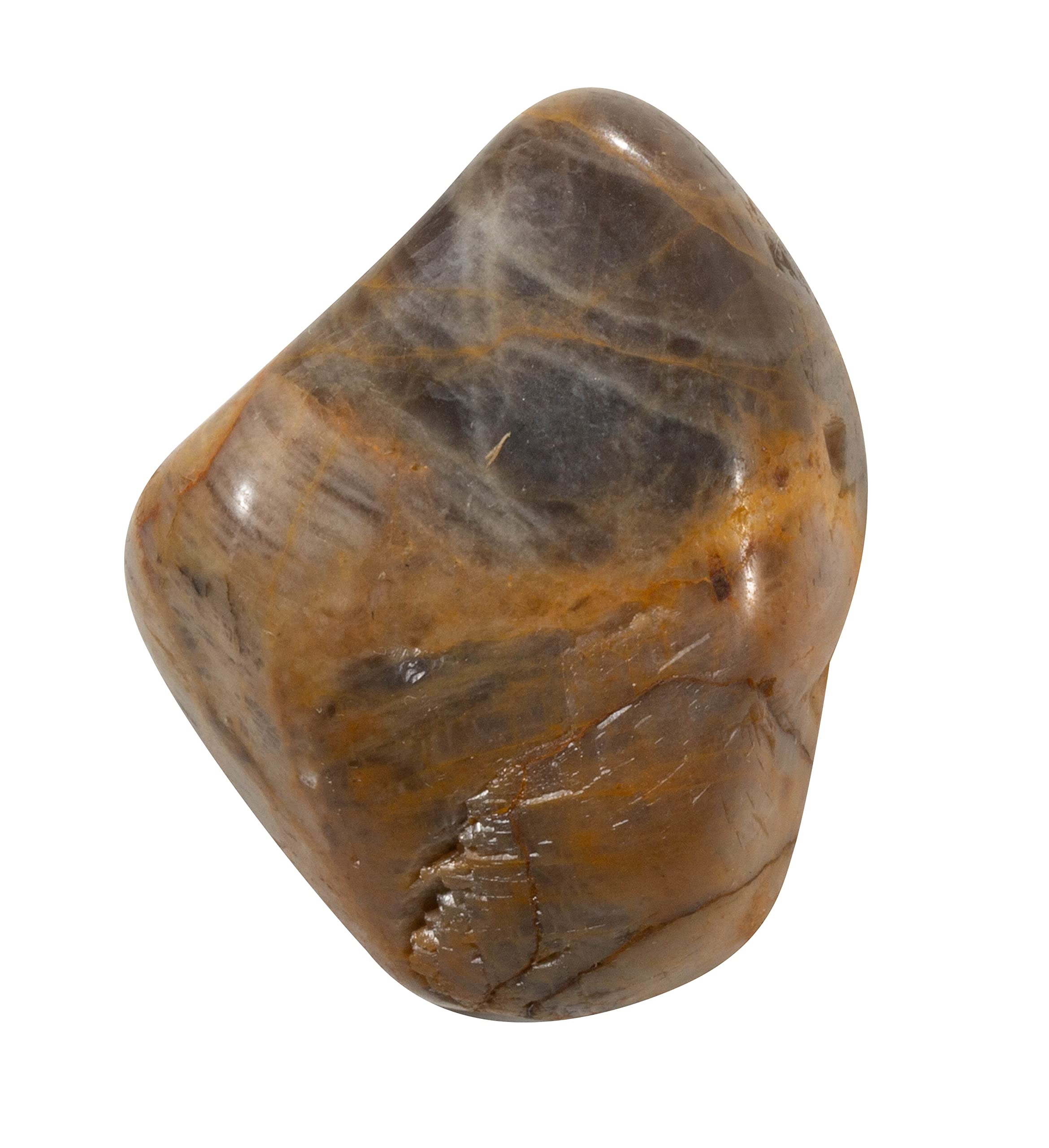 The Chrysalis Stone — pierre noire lune lunaire polie pour méditation et ancrage.