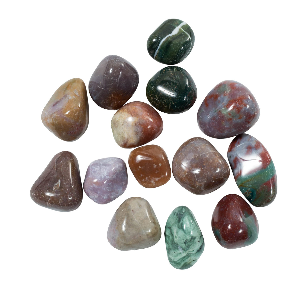 The Chrysalis Stone — pierres roulées Fancy Jasper, parfaites pour la méditation et l'apaisement.