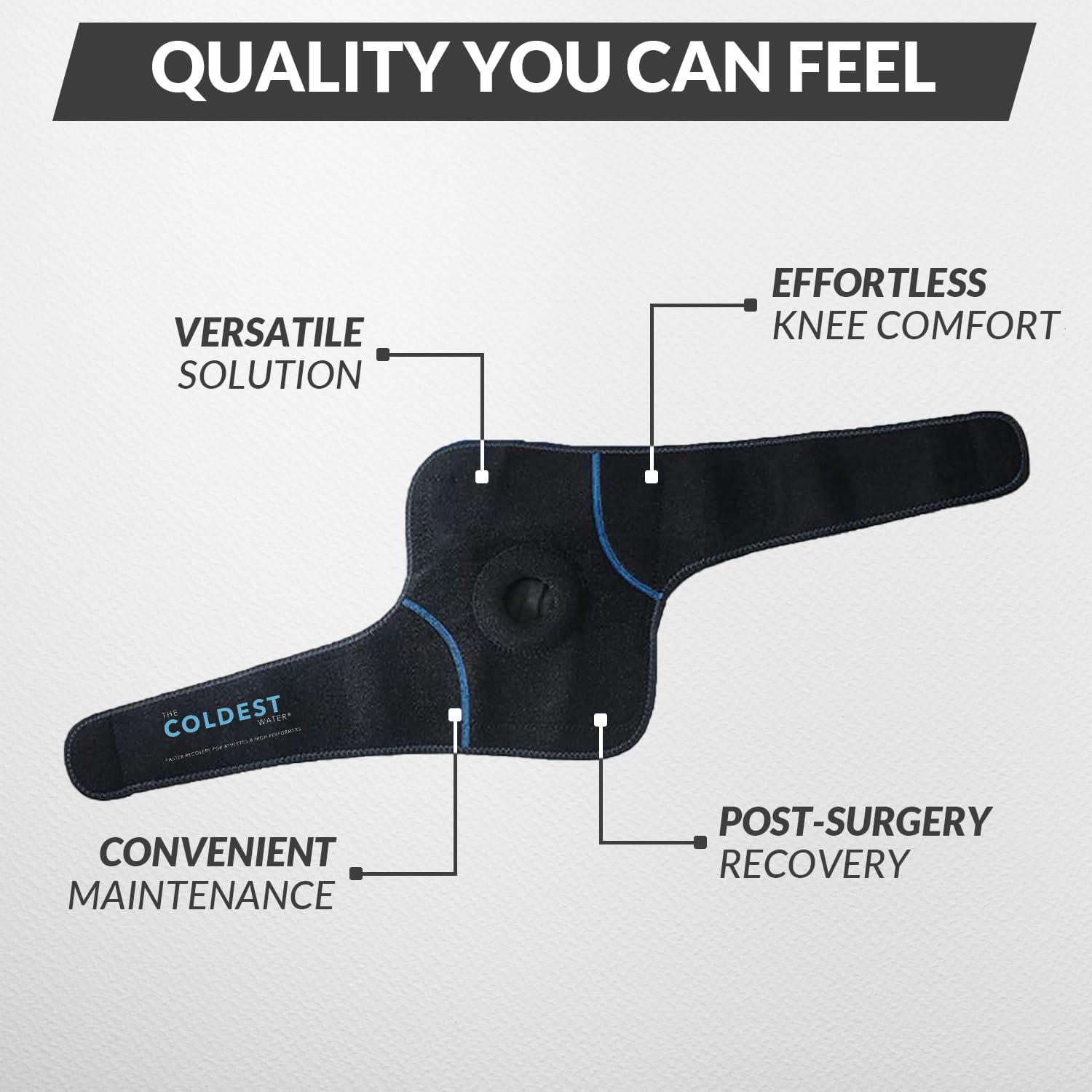 The Coldest Water: technologie de sangles pour un transfert du froid optimal.