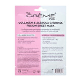 The Crème Shop emballage masque fusion collagene acerola, présentation pratique et recyclable.