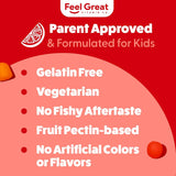 Emballage Feel Great pour enfants, présentation claire et pratique.