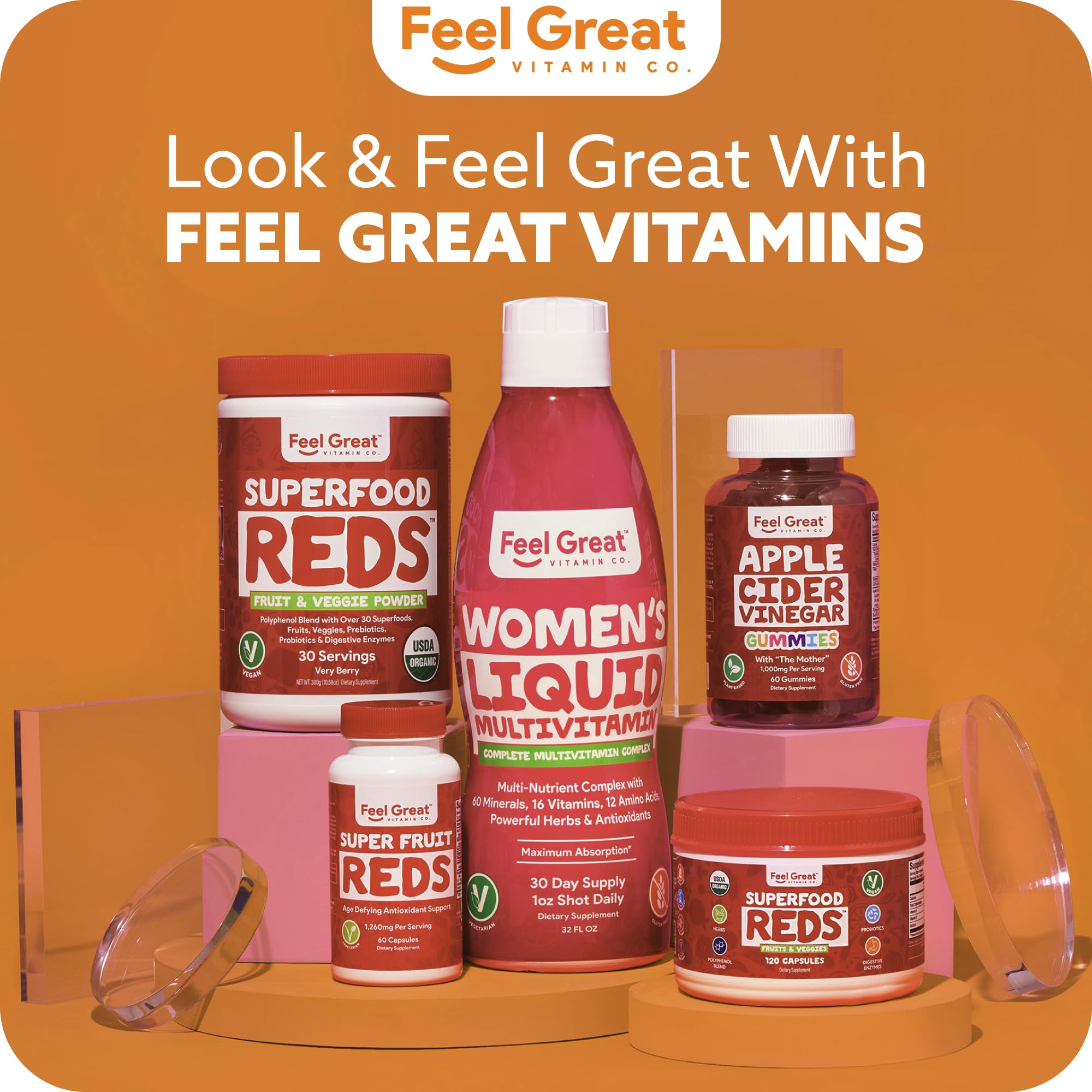 Routine de bien-être quotidienne avec The Feel Great Vitamin Company.
