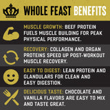 Étiquette The Fittest Ever Whole Feast avec informations claires sur les ingrédients.