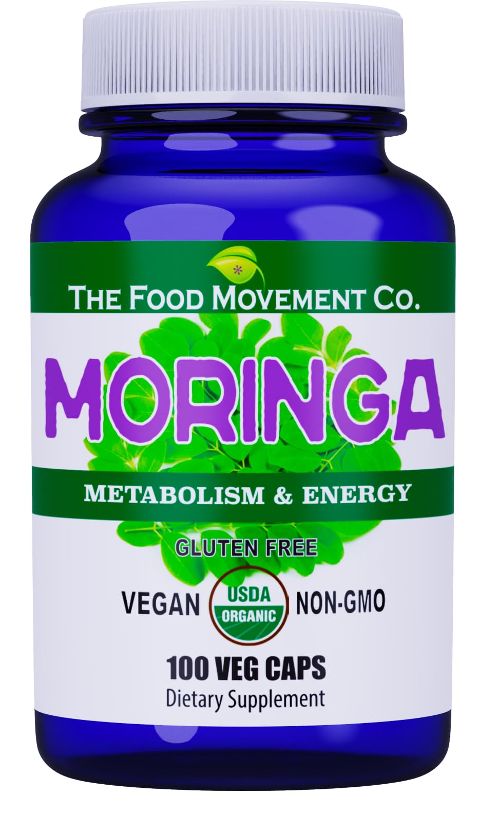 THE FOOD MOVEMENT CO. Moringa - Bouteille versante, énergie naturelle au quotidien.