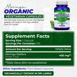 THE FOOD MOVEMENT CO. Moringa - Capsules riches en nutriments pour la vitalité.
