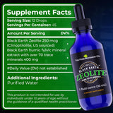 THE FOOD MOVEMENT CO Zeolite acides fulviques – gouttes riches en minéraux.