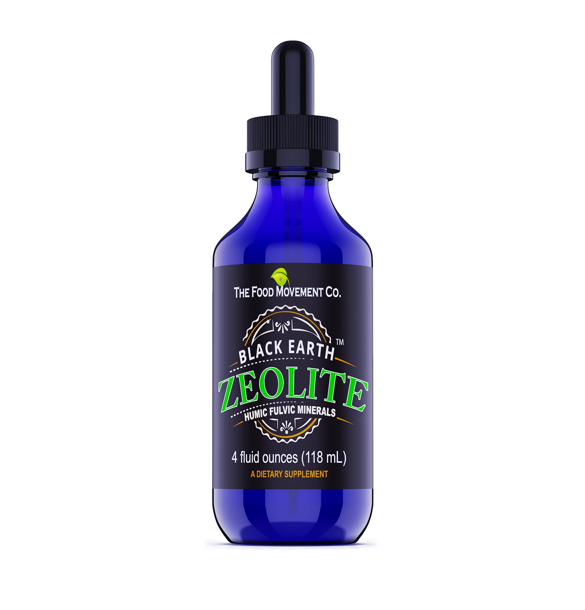 Zeolite Terre Noire de THE FOOD MOVEMENT CO – bouteille gouttes pratique