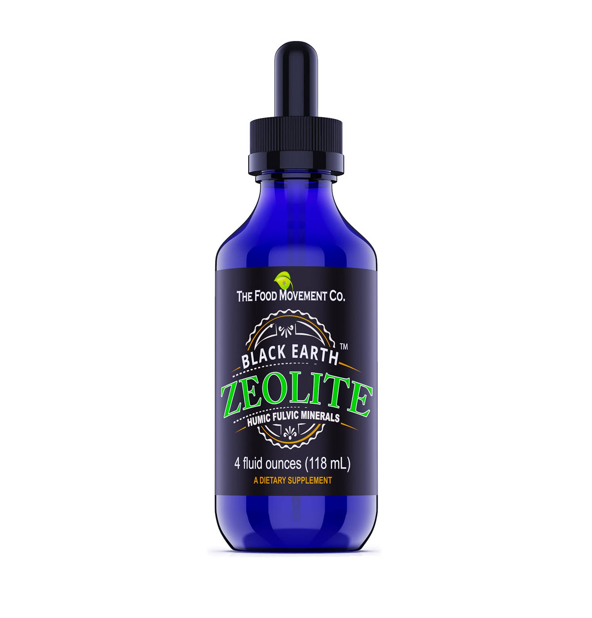 Zeolite Terre Noire de THE FOOD MOVEMENT CO – bouteille gouttes pratique
