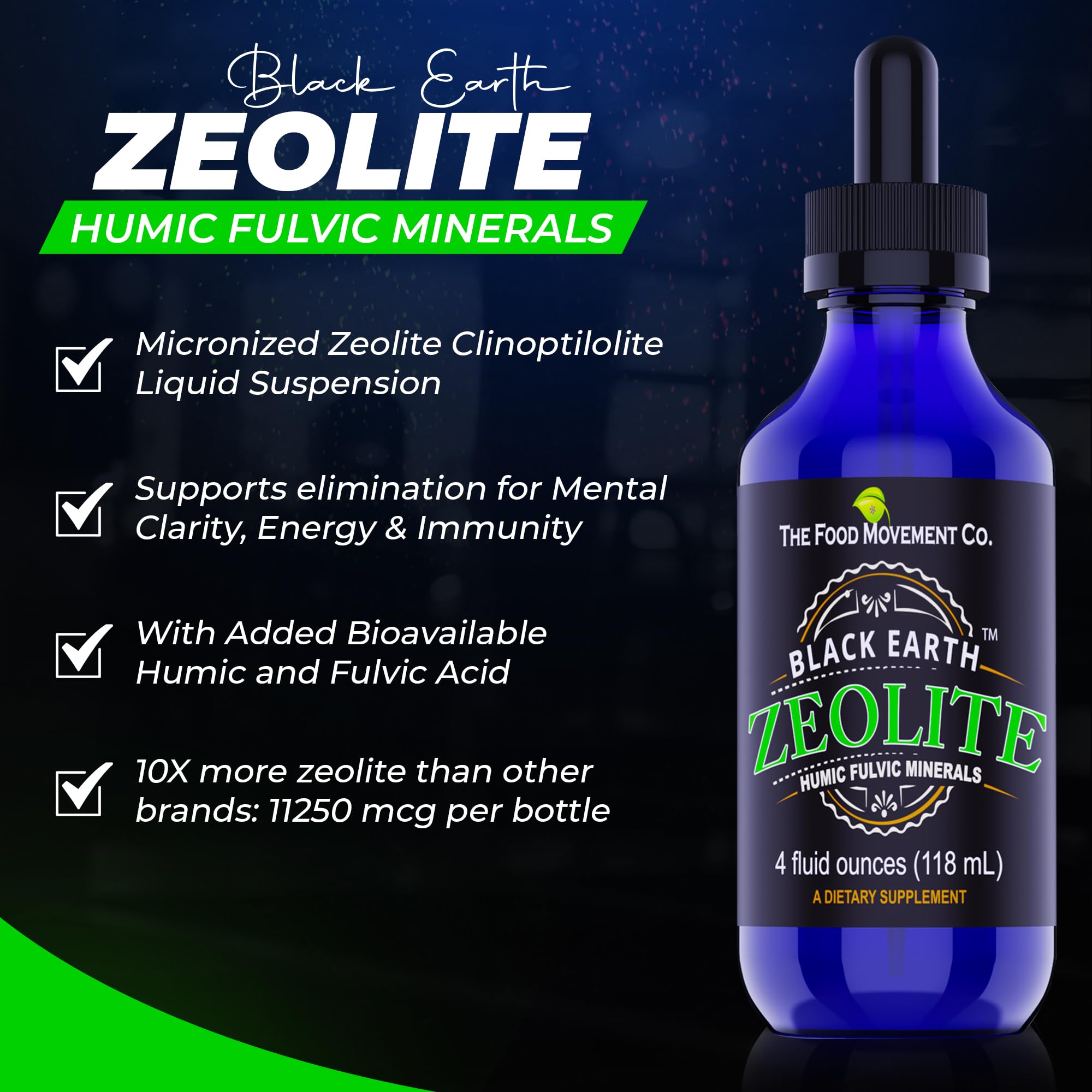 Zeolite Terre Noire - THE FOOD MOVEMENT CO – gouttes faciles à prendre